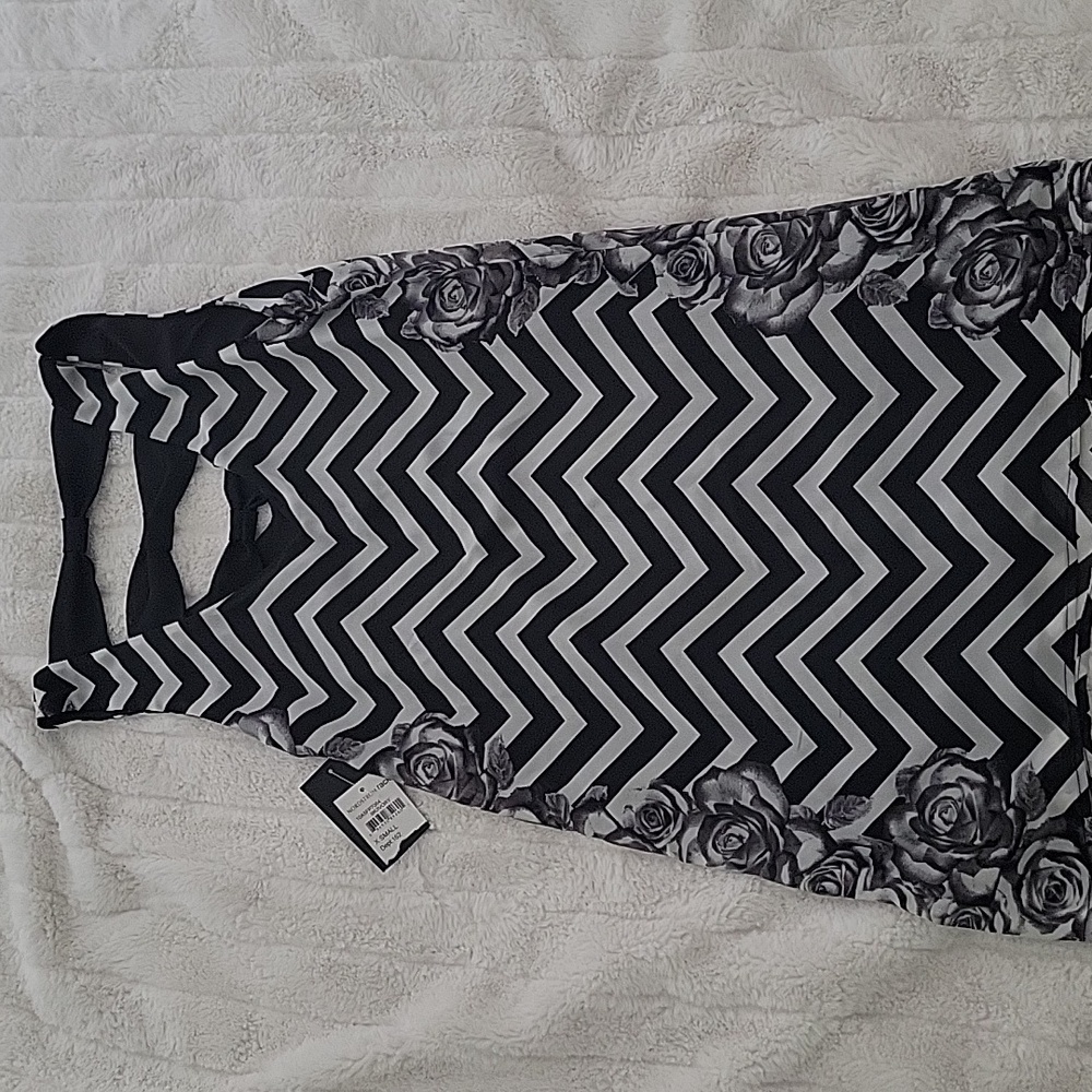 Black and white mini dress
